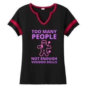 Funny Sarcastic Voodoo Doll Gift Ladies Halftime Notch Neck Tee