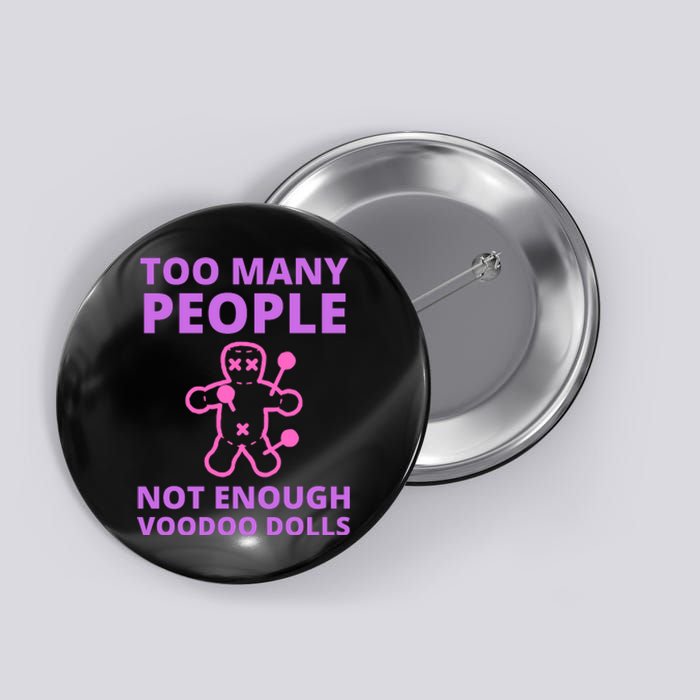 Funny Sarcastic Voodoo Doll Gift Button