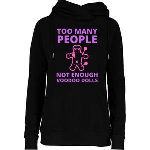 Funny Sarcastic Voodoo Doll Gift Womens Funnel Neck Pullover Hood