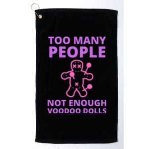 Funny Sarcastic Voodoo Doll Gift Platinum Collection Golf Towel