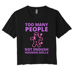 Funny Sarcastic Voodoo Doll Gift Women's Crop Top Tee