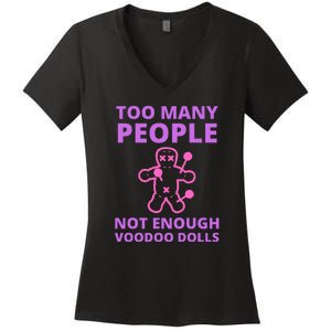 Funny Sarcastic Voodoo Doll Gift Women's V-Neck T-Shirt