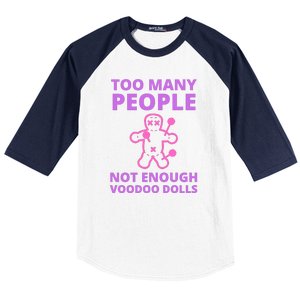 Funny Sarcastic Voodoo Doll Gift Baseball Sleeve Shirt