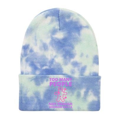 Funny Sarcastic Voodoo Doll Gift Tie Dye 12in Knit Beanie