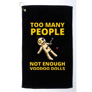 Funny Sarcastic Voodoo Doll Gift Platinum Collection Golf Towel