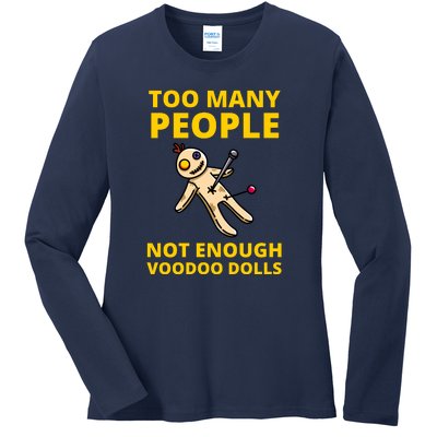 Funny Sarcastic Voodoo Doll Gift Ladies Long Sleeve Shirt