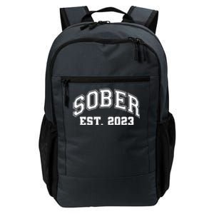 Funny Sober Varsity Est. 2023 Sobriety Celebrate Recovery Daily Commute Backpack