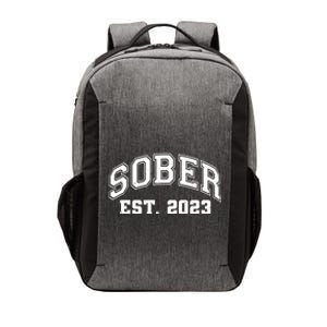 Funny Sober Varsity Est. 2023 Sobriety Celebrate Recovery Vector Backpack