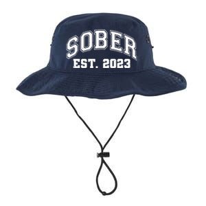 Funny Sober Varsity Est. 2023 Sobriety Celebrate Recovery Legacy Cool Fit Booney Bucket Hat