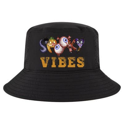 Funny Spooky Vibes Halloween Monster Letter Eyeball Zombie Cool Comfort Performance Bucket Hat