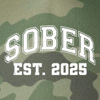 Funny Sober Varsity Est. 2025 Sobriety Celebrate Recovery Legacy Tie Dye Trucker Hat