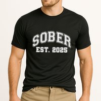 Funny Sober Varsity Est. 2025 Sobriety Celebrate Recovery Performance Shirt