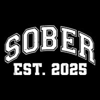 Funny Sober Varsity Est. 2025 Sobriety Celebrate Recovery 7-Panel Snapback Hat