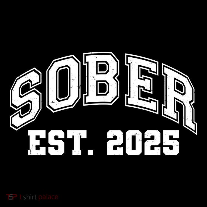 Funny Sober Varsity Est. 2025 Sobriety Celebrate Recovery Youth Performance Sprint T-Shirt