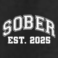 Funny Sober Varsity Est. 2025 Sobriety Celebrate Recovery Trucker Hat
