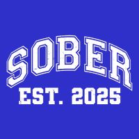 Funny Sober Varsity Est. 2025 Sobriety Celebrate Recovery 16 in Basic Backpack
