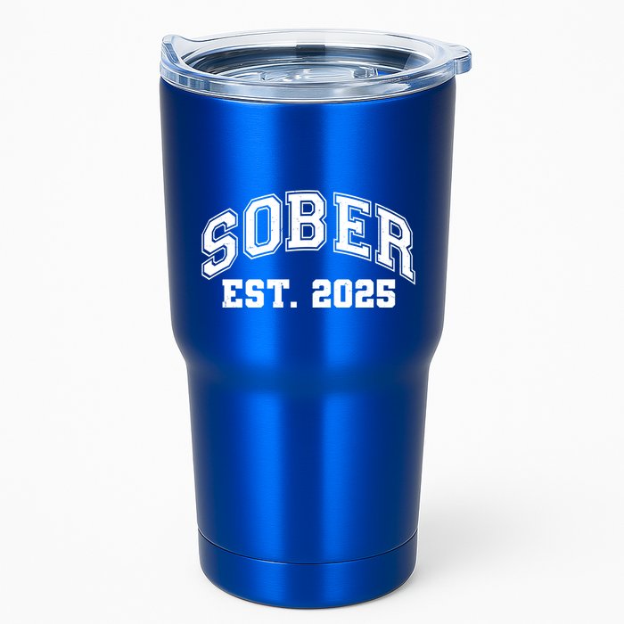 Funny Sober Varsity Est. 2025 Sobriety Celebrate Recovery Tumbler