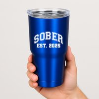 Funny Sober Varsity Est. 2025 Sobriety Celebrate Recovery Tumbler
