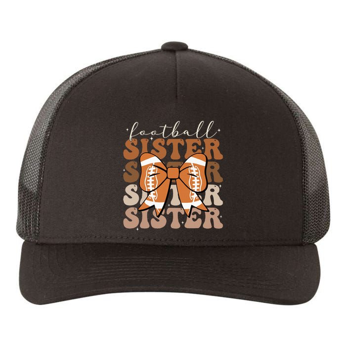 Football Sister Vintage Sport Lover Sister Mothers Day Yupoong Adult 5-Panel Trucker Hat