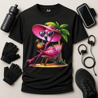 Flamingo Summer Vibes Beach Palm Tree Summer Vacation Performance Shirt