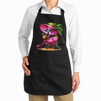 Flamingo Summer Vibes Beach Palm Tree Summer Vacation Apron