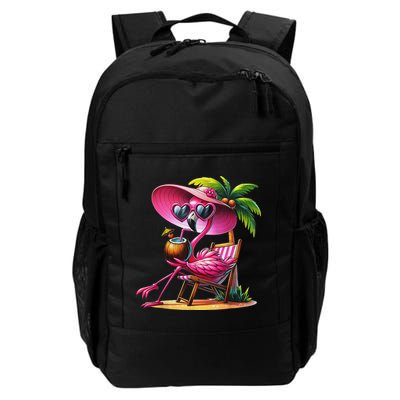 Flamingo Summer Vibes Beach Palm Tree Summer Vacation Backpack