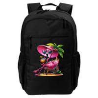 Flamingo Summer Vibes Beach Palm Tree Summer Vacation Backpack