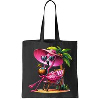 Flamingo Summer Vibes Beach Palm Tree Summer Vacation Bag