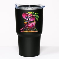 Flamingo Summer Vibes Beach Palm Tree Summer Vacation Tumbler