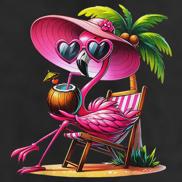 Flamingo Summer Vibes Beach Palm Tree Summer Vacation Microfiber Hand Towel