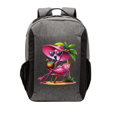 Flamingo Summer Vibes Beach Palm Tree Summer Vacation Vector Backpack
