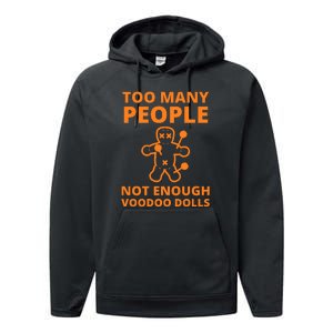 Funny Sarcastic Voodoo Doll Gift Performance Fleece Hoodie