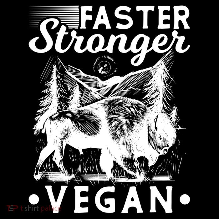 Faster Stronger Vegan Fitness Bison Vegetarian Gift Flatbill Hat