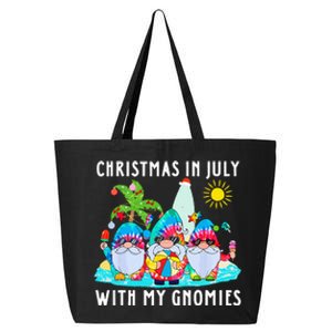 Funny Summer Vacation Gnomies Gnomes For Christmas In July 25L Jumbo Tote