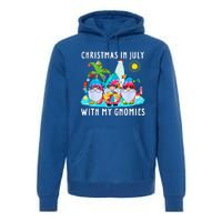 Funny Summer Vacation Gnomies Gnomes For Christmas In July Premium Hoodie