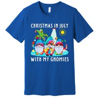 Funny Summer Vacation Gnomies Gnomes For Christmas In July Premium T-Shirt