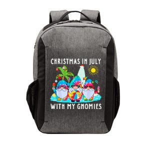 Funny Summer Vacation Gnomies Gnomes For Christmas In July Vector Backpack