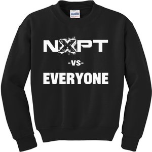 Fitness Studio Vs Everyone White Text Competition Kids Sweatshirt