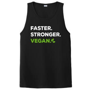 Faster Stronger Vegan Veggie Food Vegan Gift PosiCharge Competitor Tank