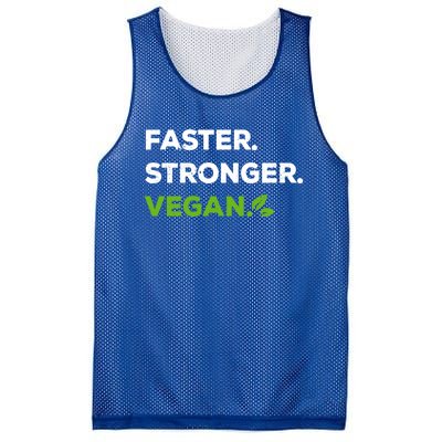 Faster Stronger Vegan Veggie Food Vegan Gift Mesh Reversible Basketball Jersey Tank