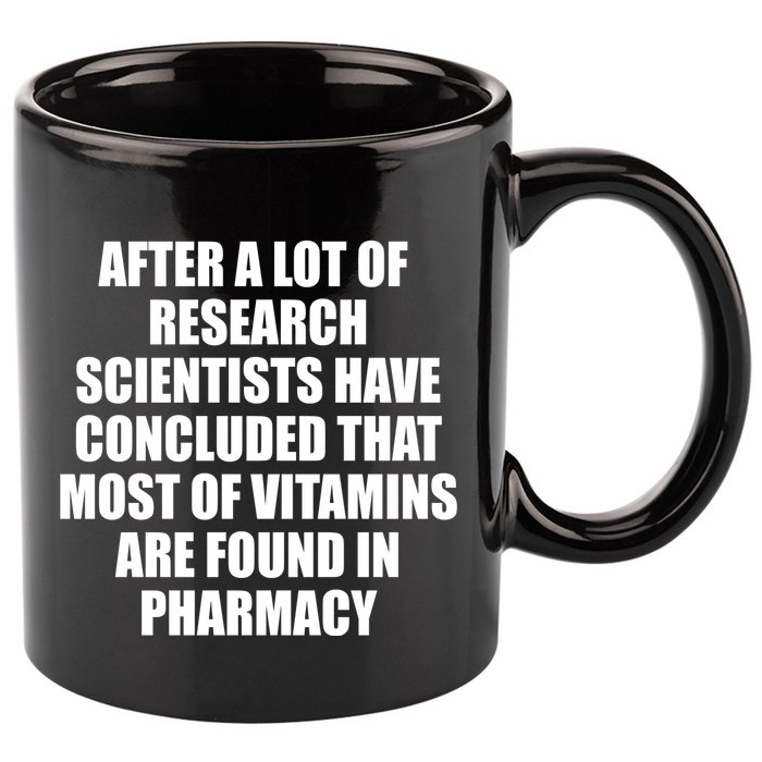Funny Scientist Vitamins Pharmacy 11oz C Handle Ceramic Mug