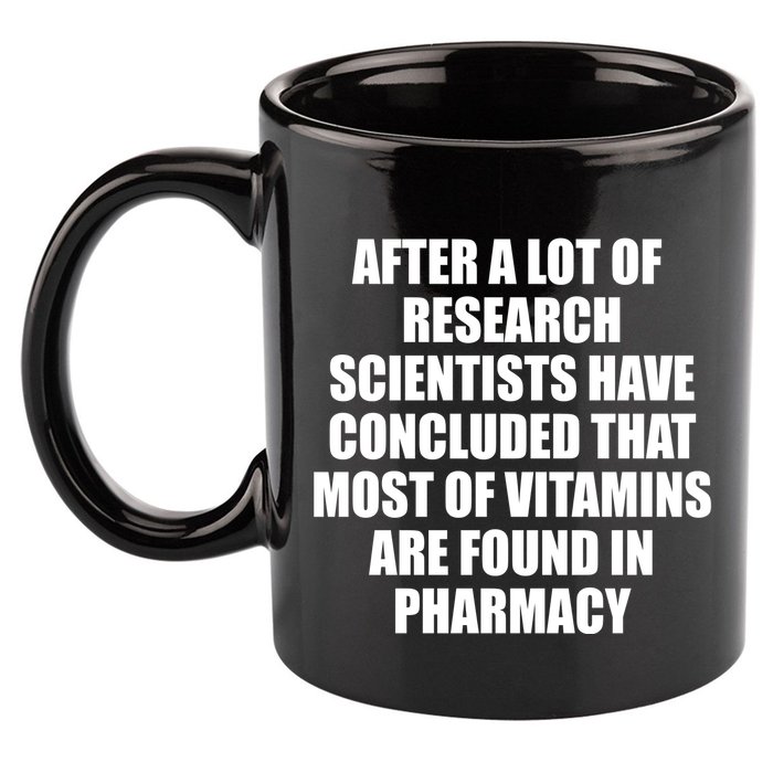 Funny Scientist Vitamins Pharmacy 11oz C Handle Ceramic Mug