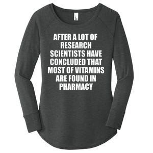 Funny Scientist Vitamins Pharmacy Women's Perfect Tri Tunic Long Sleeve Shirt