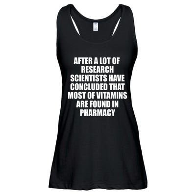 Funny Scientist Vitamins Pharmacy Ladies Essential Flowy Tank