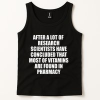 Funny Scientist Vitamins Pharmacy Tank Top
