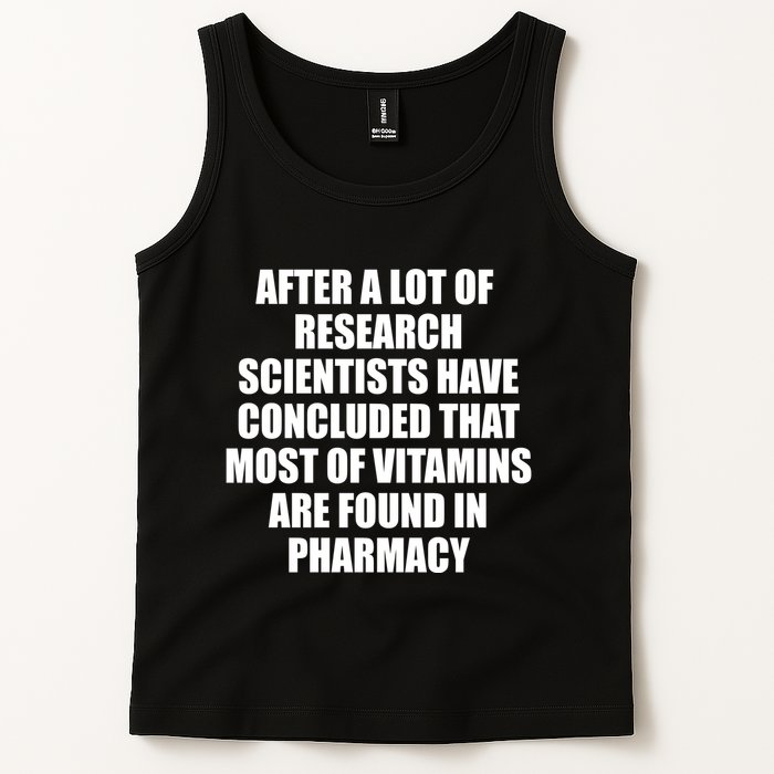 Funny Scientist Vitamins Pharmacy Tank Top