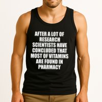 Funny Scientist Vitamins Pharmacy Tank Top