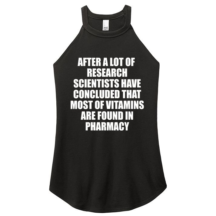 Funny Scientist Vitamins Pharmacy Women's Perfect Tri Rocker Tank