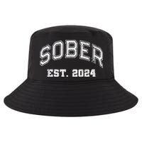 Funny Sober Varsity Est. 2024 Sobriety Celebrate Recovery Aa Cool Comfort Performance Bucket Hat