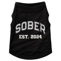 Funny Sober Varsity Est. 2024 Sobriety Celebrate Recovery Aa Doggie Tank